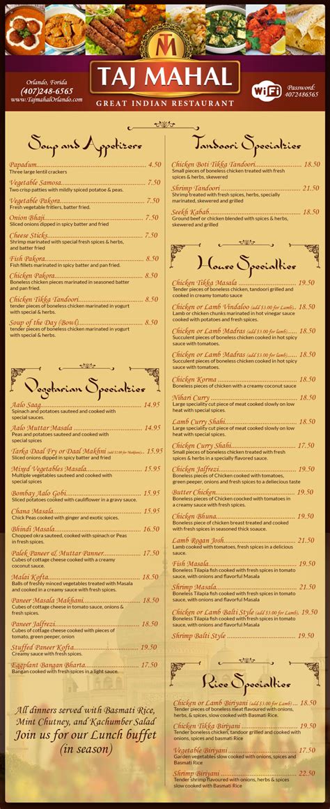 Taj mahal indian restaurant springfield menu  The buffet, open from 11 a